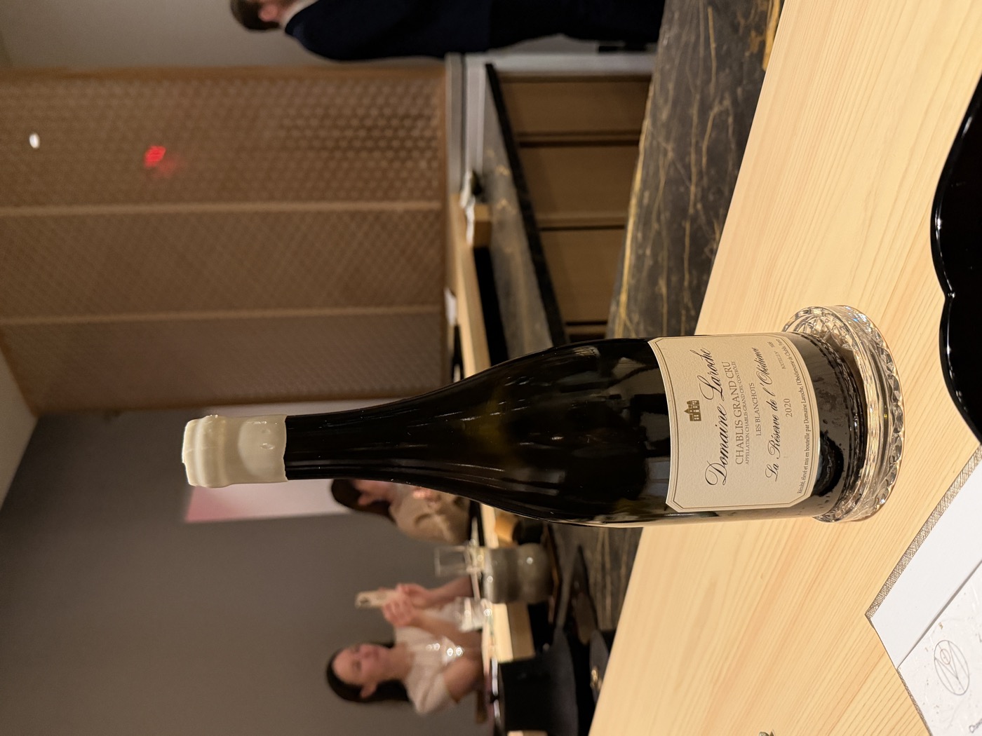 A bottle of Domaine Laroche Chablis Grand Cru
