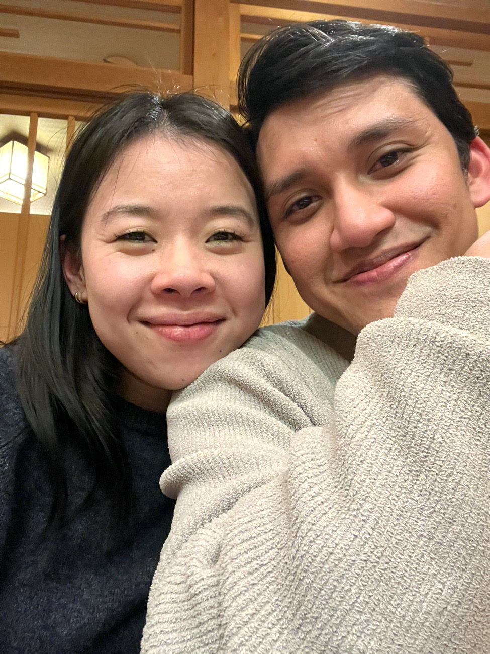 The two of us at the table